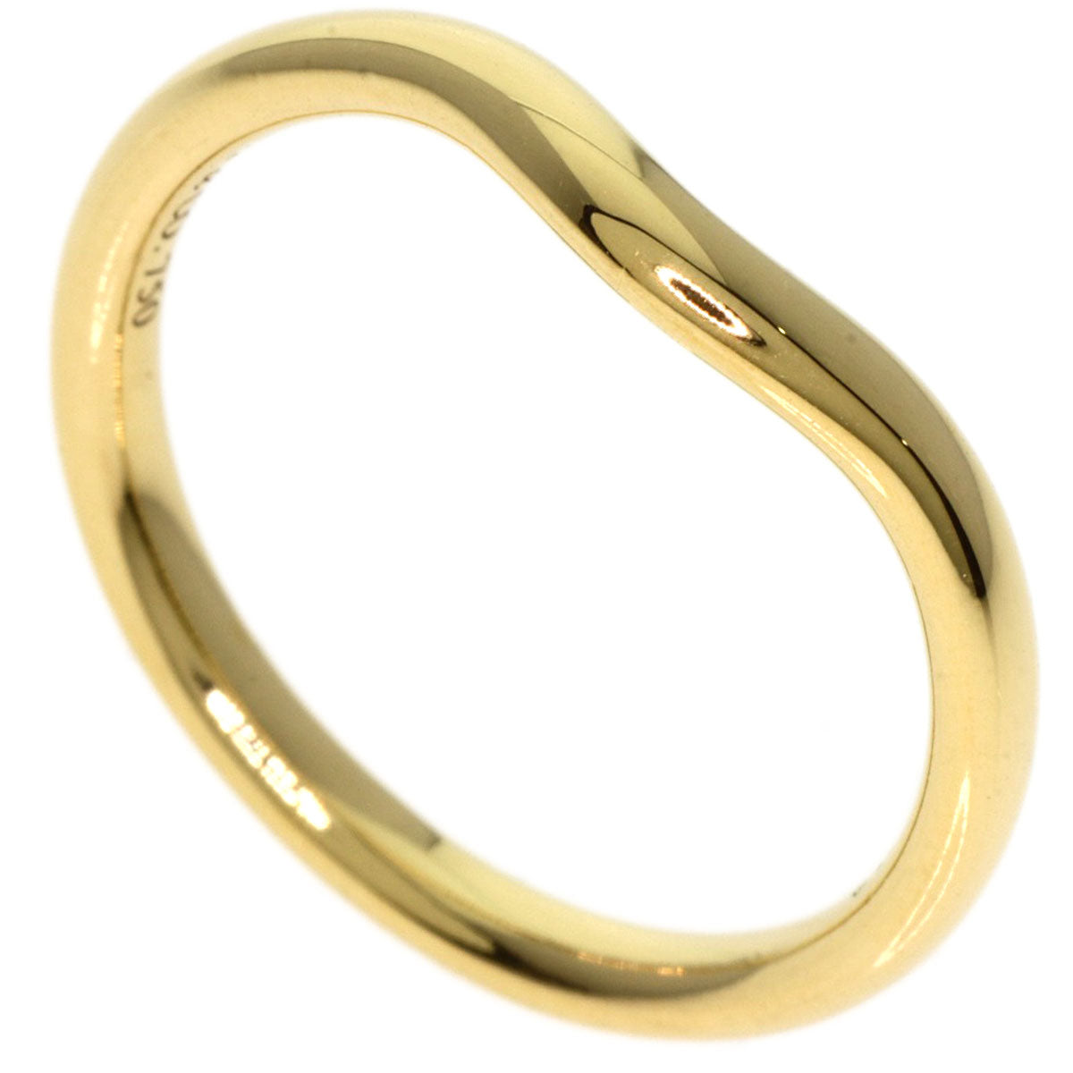 Tiffany&Co. Ring 18K Yellow Gold Gold Curved Band Women