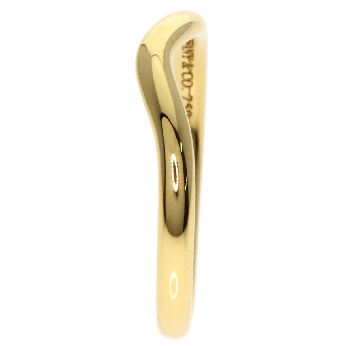 Tiffany&Co. Ring 18K Yellow Gold Gold Curved Band Women