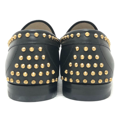 Gucci Loafers Leather Black Horsebit 1953 Spikes 8