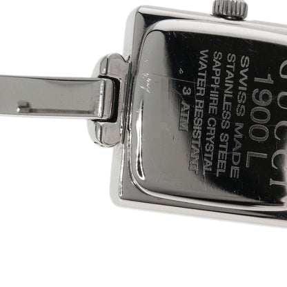Gucci Watches Quartz Stainless Steel , Stainless Steel Silver 1900L Black Dial Women
