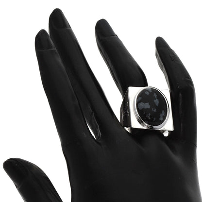 Louis Vuitton Ring Sv Silver Chevalier Snowflow M64903