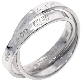 Tiffany&Co. Ring Sv Silver 1837 Interlocking