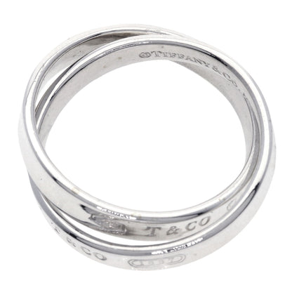 Tiffany&Co. Ring Sv Silver 1837 Interlocking