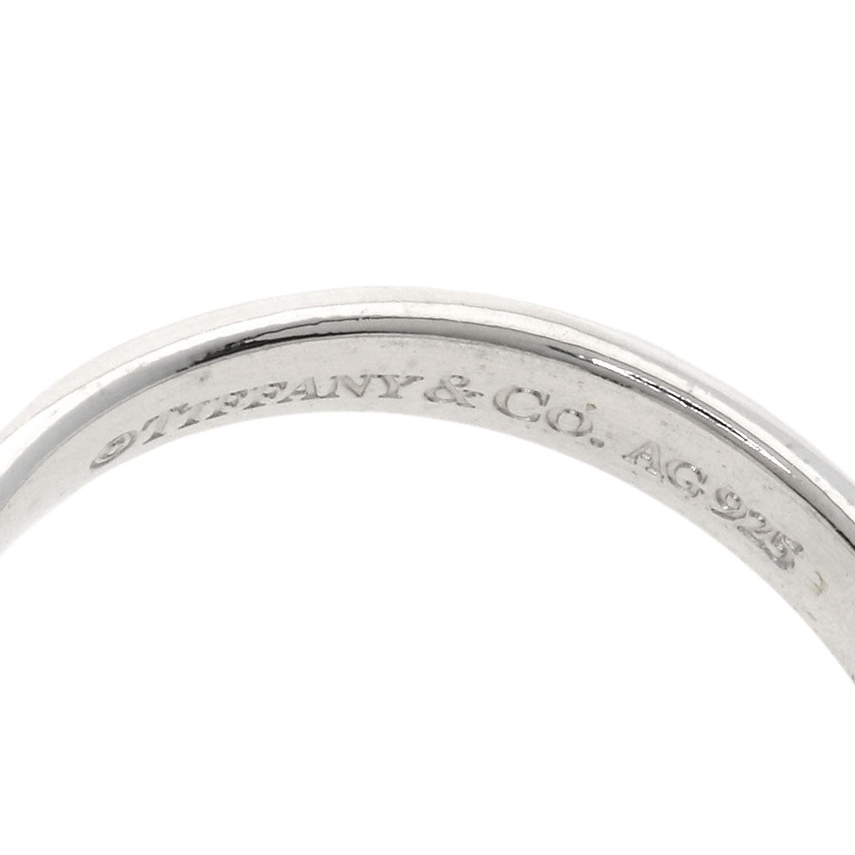 Tiffany&Co. Ring Sv Silver 1837 Interlocking