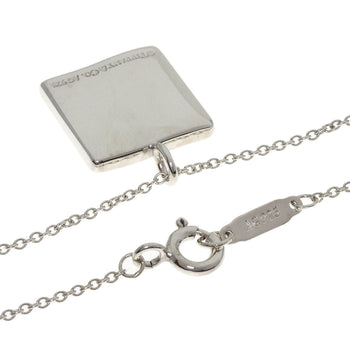 Tiffany&Co. Necklace Sv Silver Notes Square Women