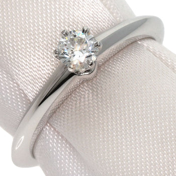 Tiffany&Co. Ring Pt950 Silver Solitaire Knife Edge 1P Diamond Women