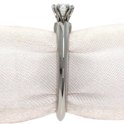 Tiffany&Co. Ring Pt950 Silver Solitaire Knife Edge 1P Diamond Women
