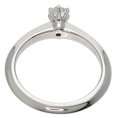 Tiffany&Co. Ring Pt950 Silver Solitaire Knife Edge 1P Diamond Women