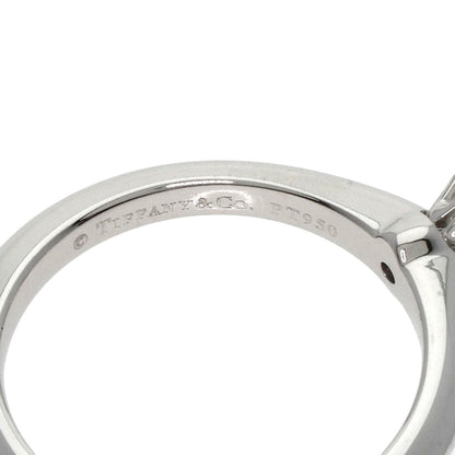 Tiffany&Co. Ring Pt950 Silver Solitaire Knife Edge 1P Diamond Women