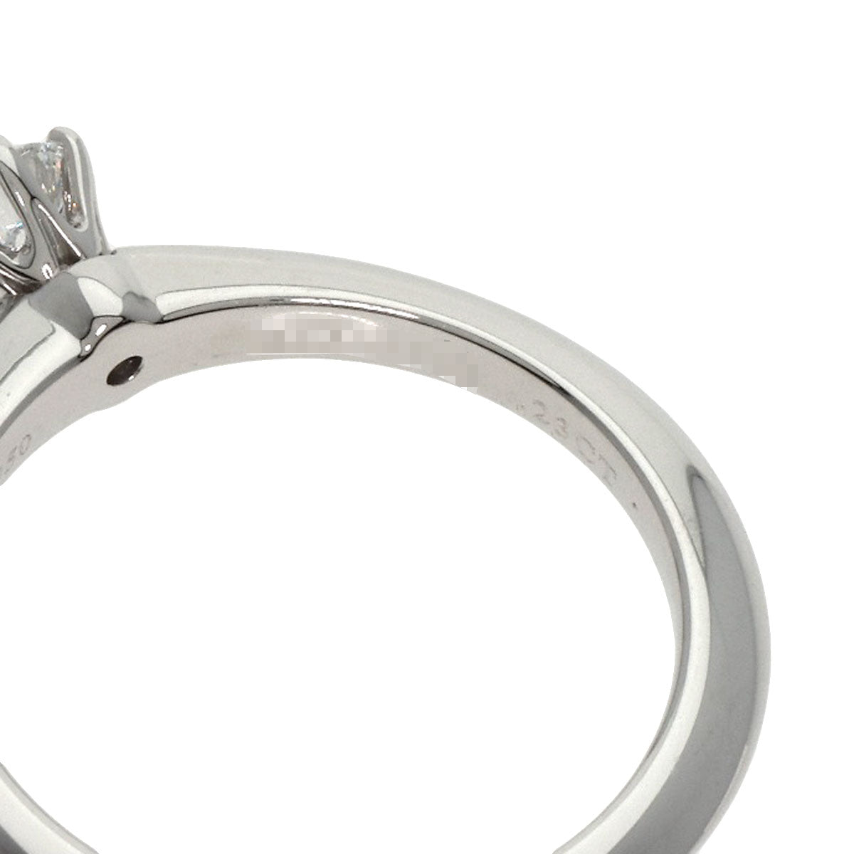 Tiffany&Co. Ring Pt950 Silver Solitaire Knife Edge 1P Diamond Women