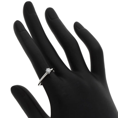 Tiffany&Co. Ring Pt950 Silver Solitaire Knife Edge 1P Diamond Women