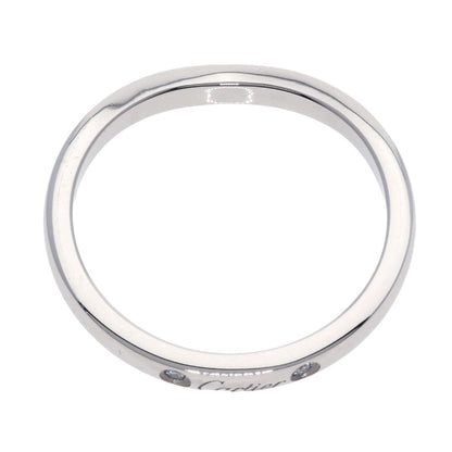 Cartier Ring Pt950 Silver Ballerina Curve 3P Diamond #51