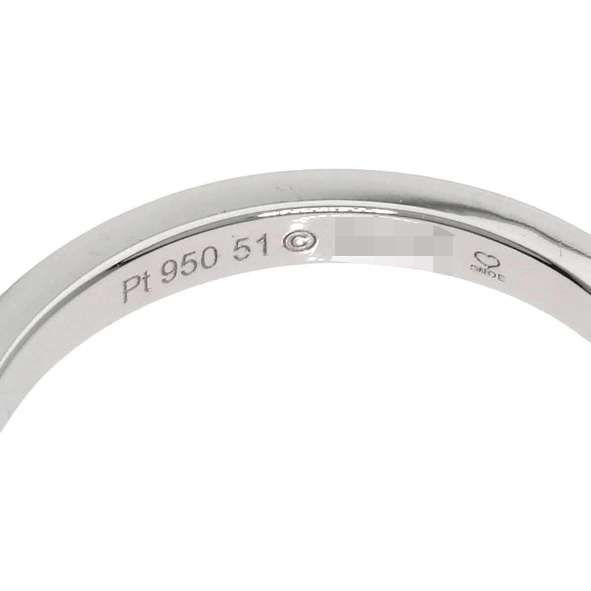Cartier Ring Pt950 Silver Ballerina Curve 3P Diamond #51