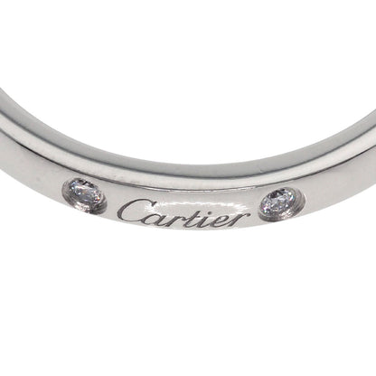 Cartier Ring Pt950 Silver Ballerina Curve 3P Diamond #51