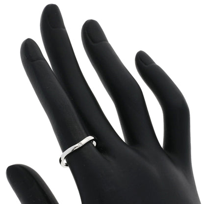 Cartier Ring Pt950 Silver Ballerina Curve 3P Diamond #51