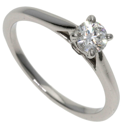 Cartier Ring Pt950 Silver Solitaire 1P Diamond #47