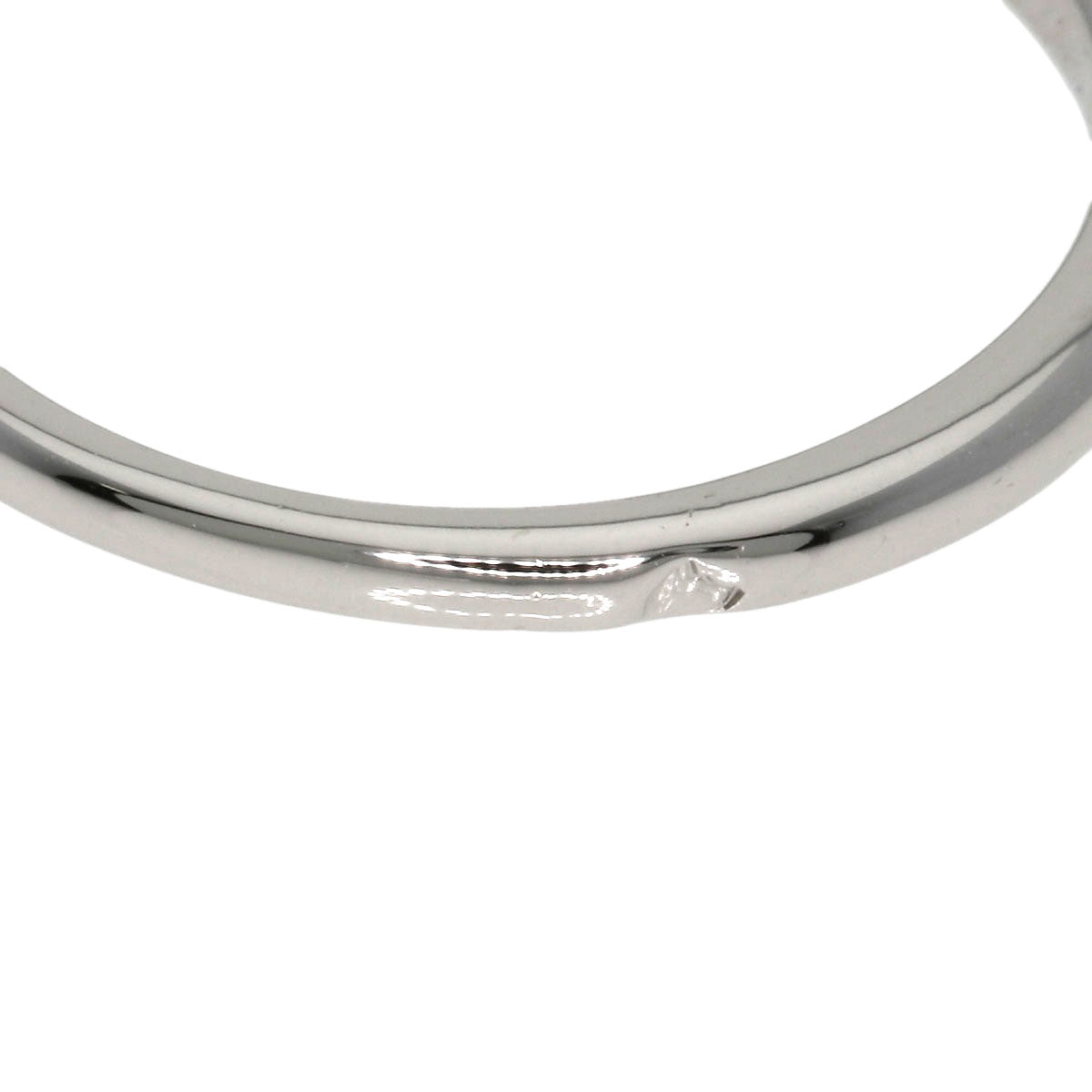 Cartier Ring Pt950 Silver Solitaire 1P Diamond #47