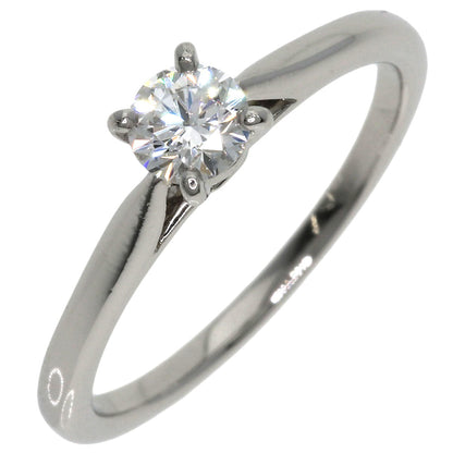 Cartier Ring Pt950 Silver Solitaire 1P Diamond #47