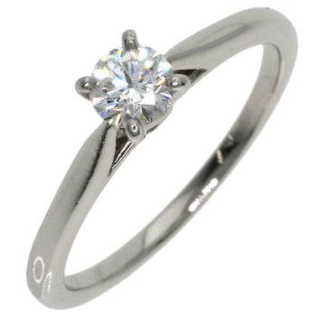 Cartier Ring Pt950 Silver Solitaire 1P Diamond #47