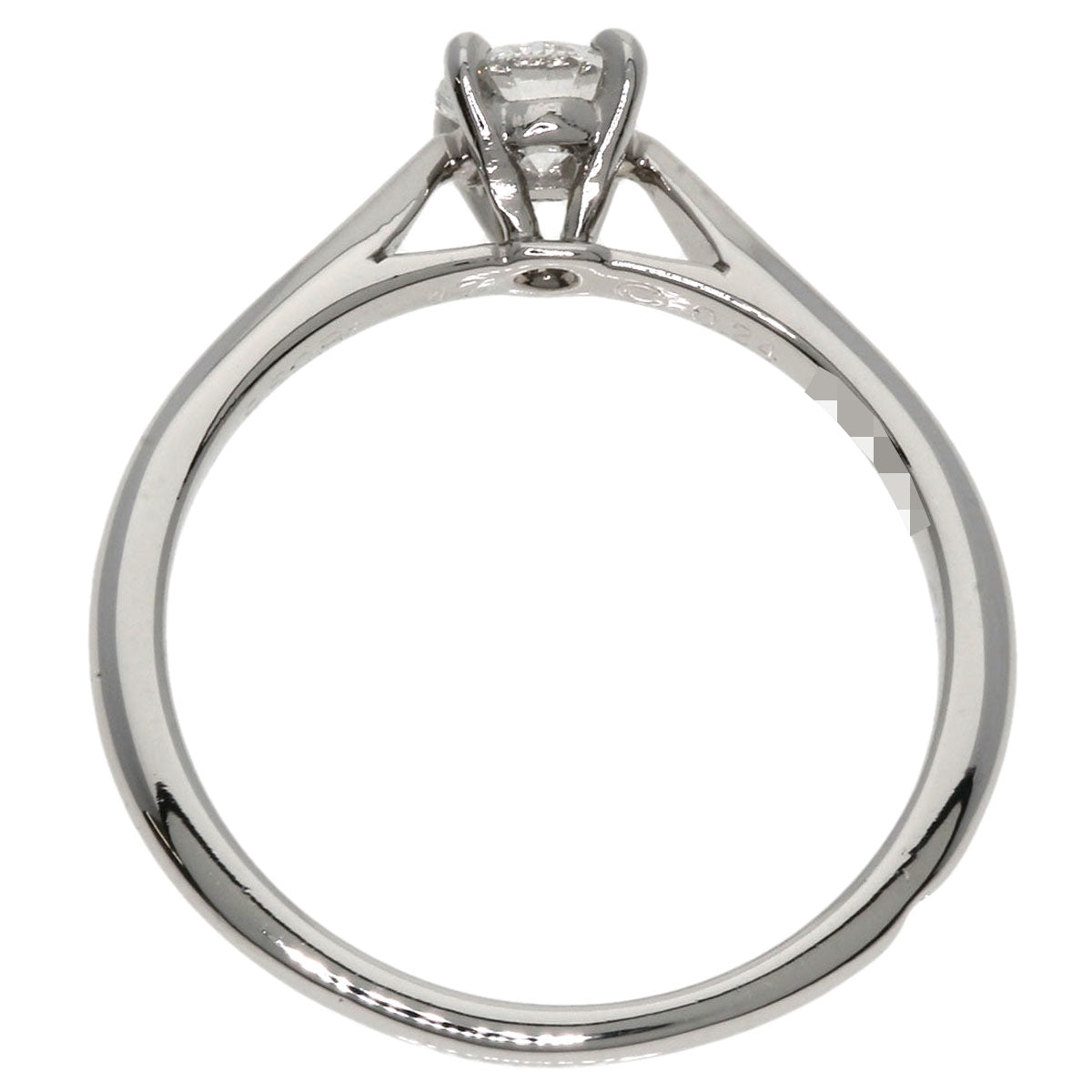 Cartier Ring Pt950 Silver Solitaire 1P Diamond #47