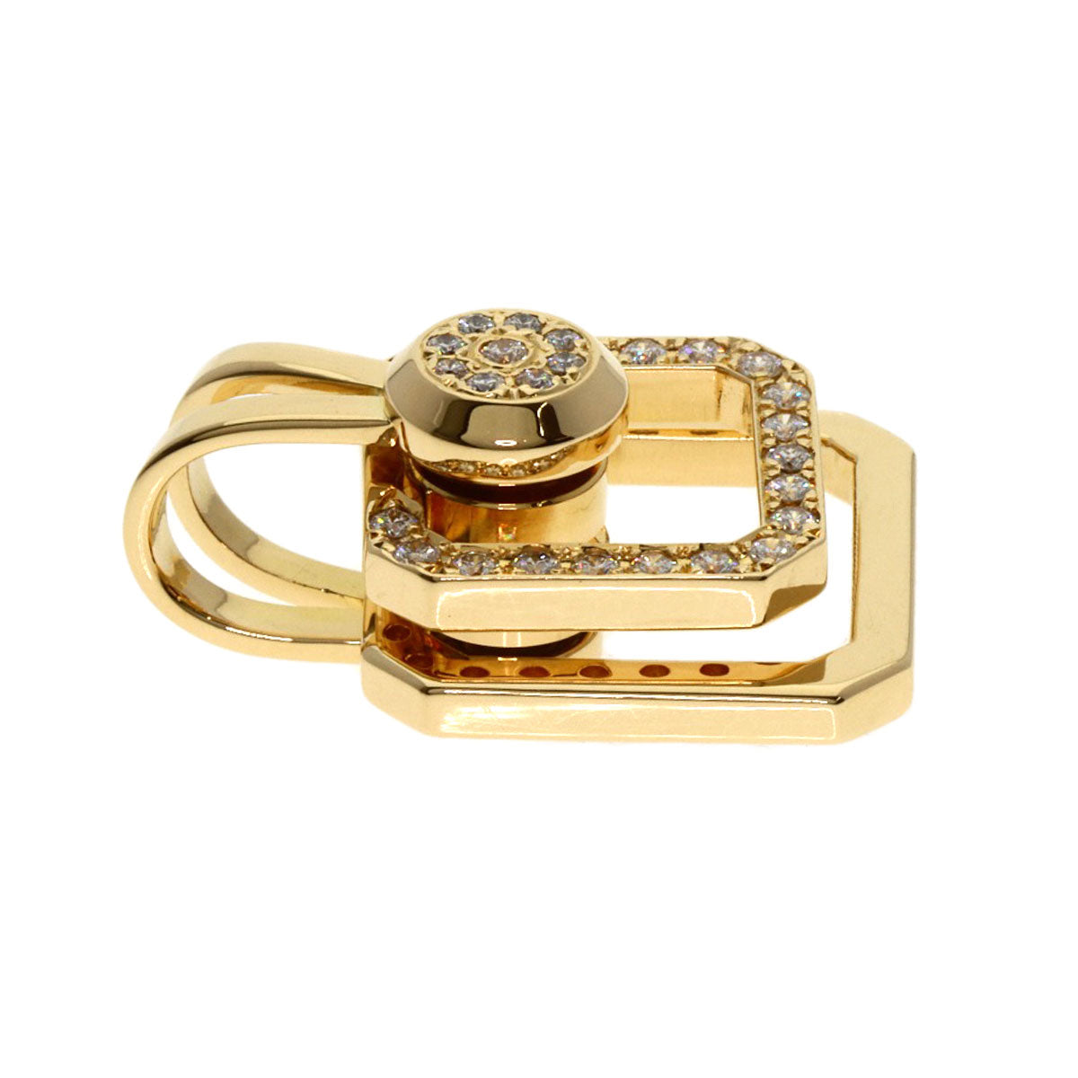 Waltham Pendant Top 18K Yellow Gold Gold Swing Diamond