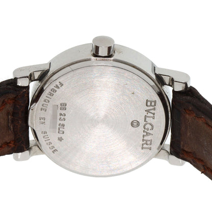 Bvlgari Watches Quartz Bb23Sld Stainless Steel, Leather Silver Bulgari Bulgari Black Dial Women