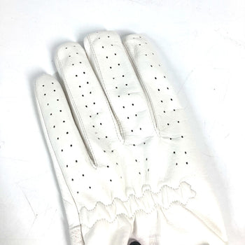 Gucci Gloves Leather White For Left Hand Golf Gloves Women 8