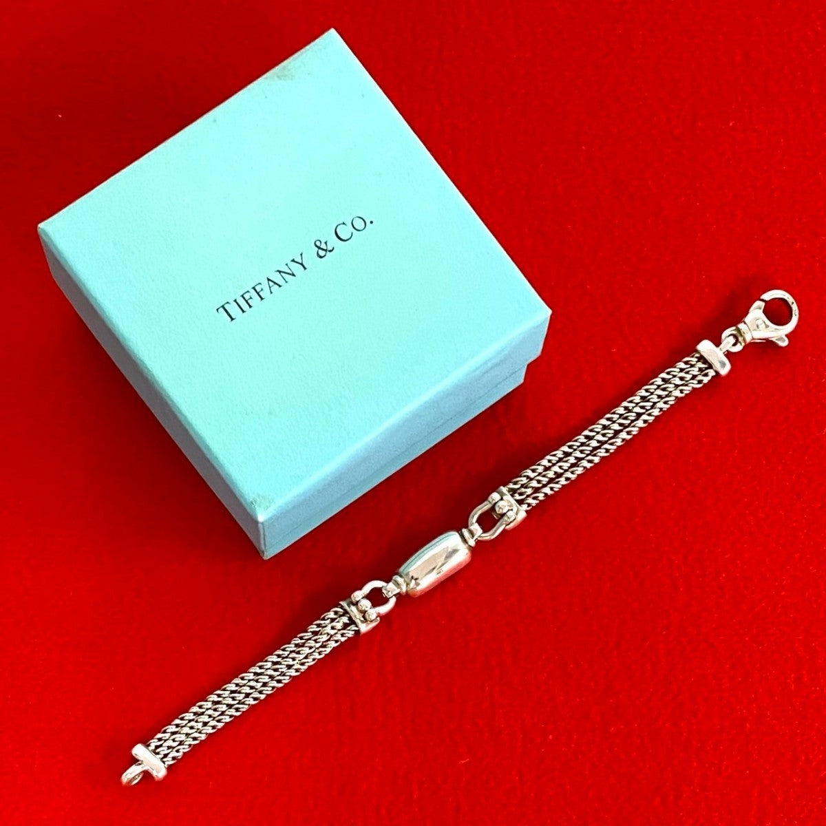 Tiffany&Co. Bracelet Silver925 Silver Triple Rope Id Bracelet