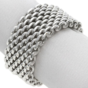 Tiffany&Co. Ring Sv Silver Somerset Mesh Women