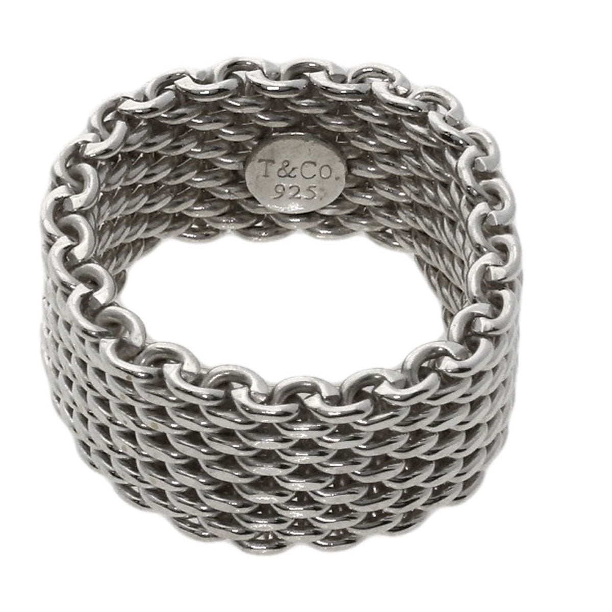 Tiffany&Co. Ring Sv Silver Somerset Mesh Women