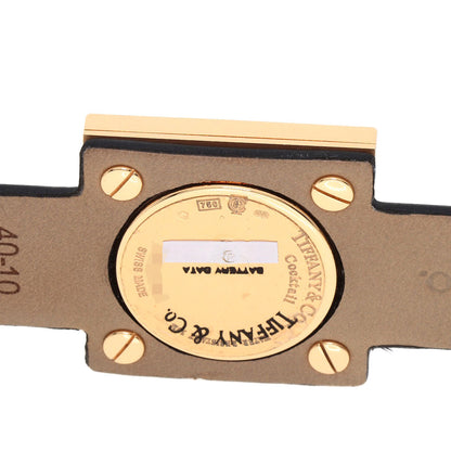 Tiffany&Co. Watches Quartz Z1950.10.30E10A40E K18Yg, Leather X Satin Gold Atlas Cocktail Diamond