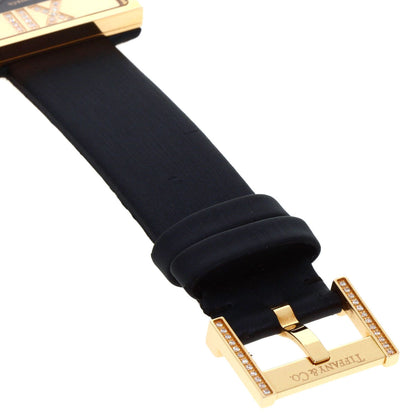 Tiffany&Co. Watches Quartz Z1950.10.30E10A40E K18Yg, Leather X Satin Gold Atlas Cocktail Diamond