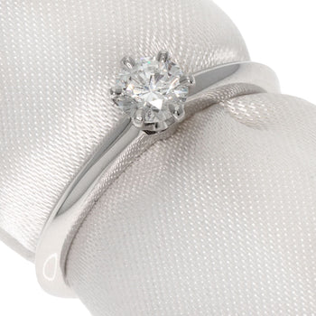 Tiffany&Co. Ring Pt950 Silver Solitaire Diamond Knife Edge Women