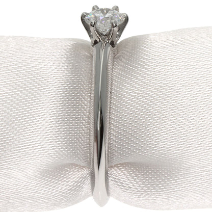 Tiffany&Co. Ring Pt950 Silver Solitaire Diamond Knife Edge Women