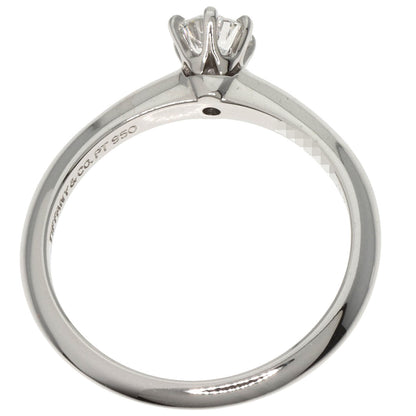 Tiffany&Co. Ring Pt950 Silver Solitaire Diamond Knife Edge Women