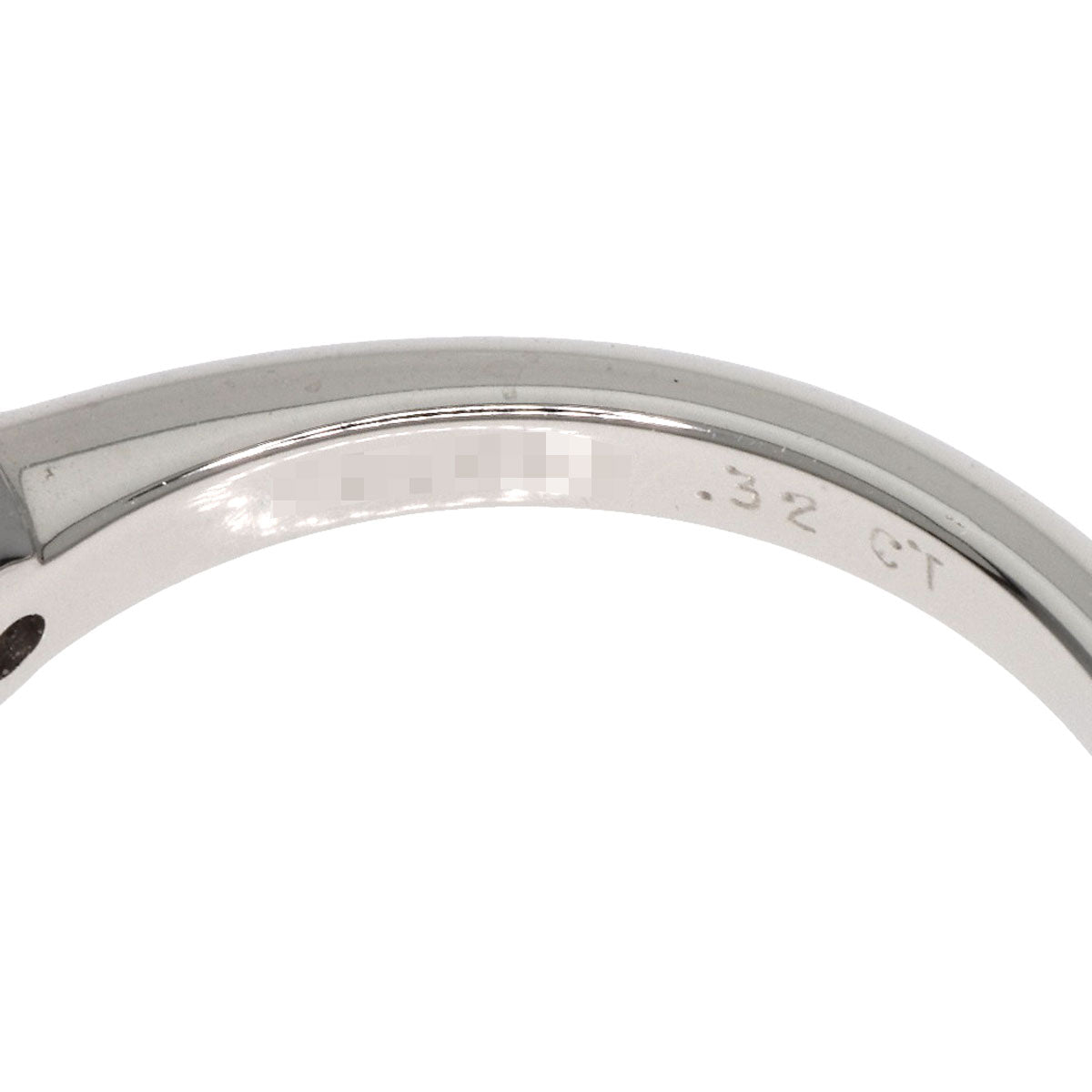 Tiffany&Co. Ring Pt950 Silver Solitaire Diamond Knife Edge Women
