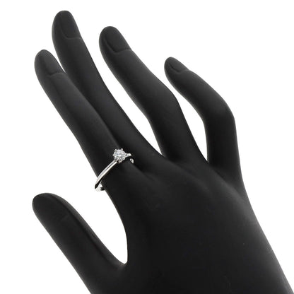 Tiffany&Co. Ring Pt950 Silver Solitaire Diamond Knife Edge Women
