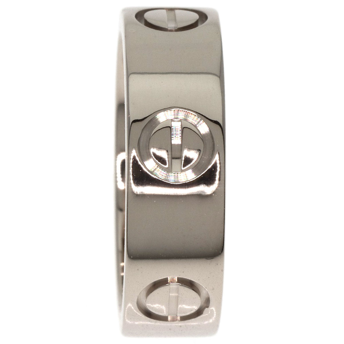 Cartier Ring K18Wg Silver Love Ring #48 Women