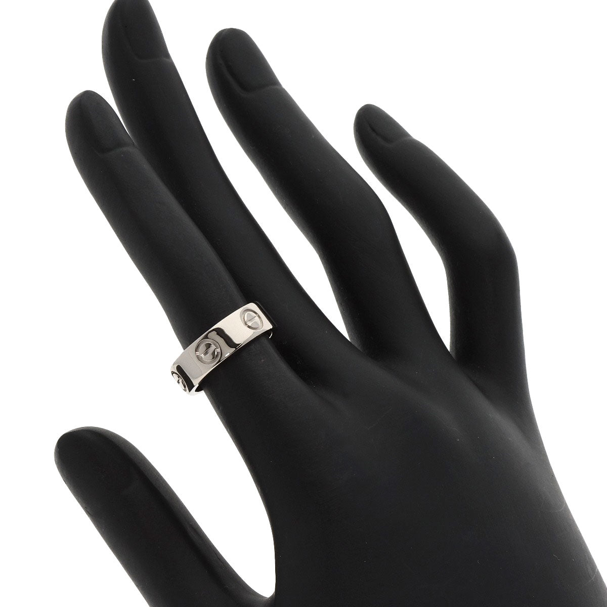 Cartier Ring K18Wg Silver Love Ring #48 Women