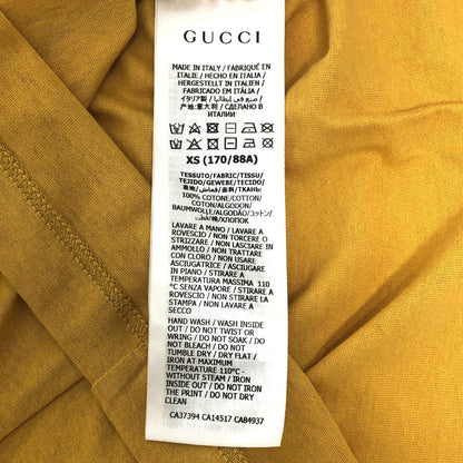 Gucci Short Sleeve T-Shirt 616036 Cotton Yellow The North Face Collaboration The North Face
