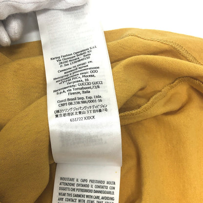 Gucci Short Sleeve T-Shirt 616036 Cotton Yellow The North Face Collaboration The North Face