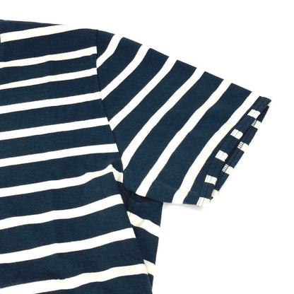 Gucci Short Sleeve T-Shirt 574931 Cotton Navy Border Mens S