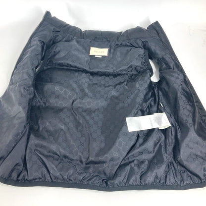 Gucci Down Vest 429855 Nylon Black Outer Logo Women 38