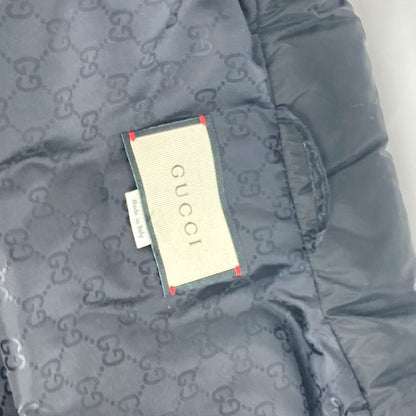 Gucci Down Vest 429855 Nylon Black Outer Logo Women 38