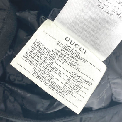 Gucci Down Vest 429855 Nylon Black Outer Logo Women 38