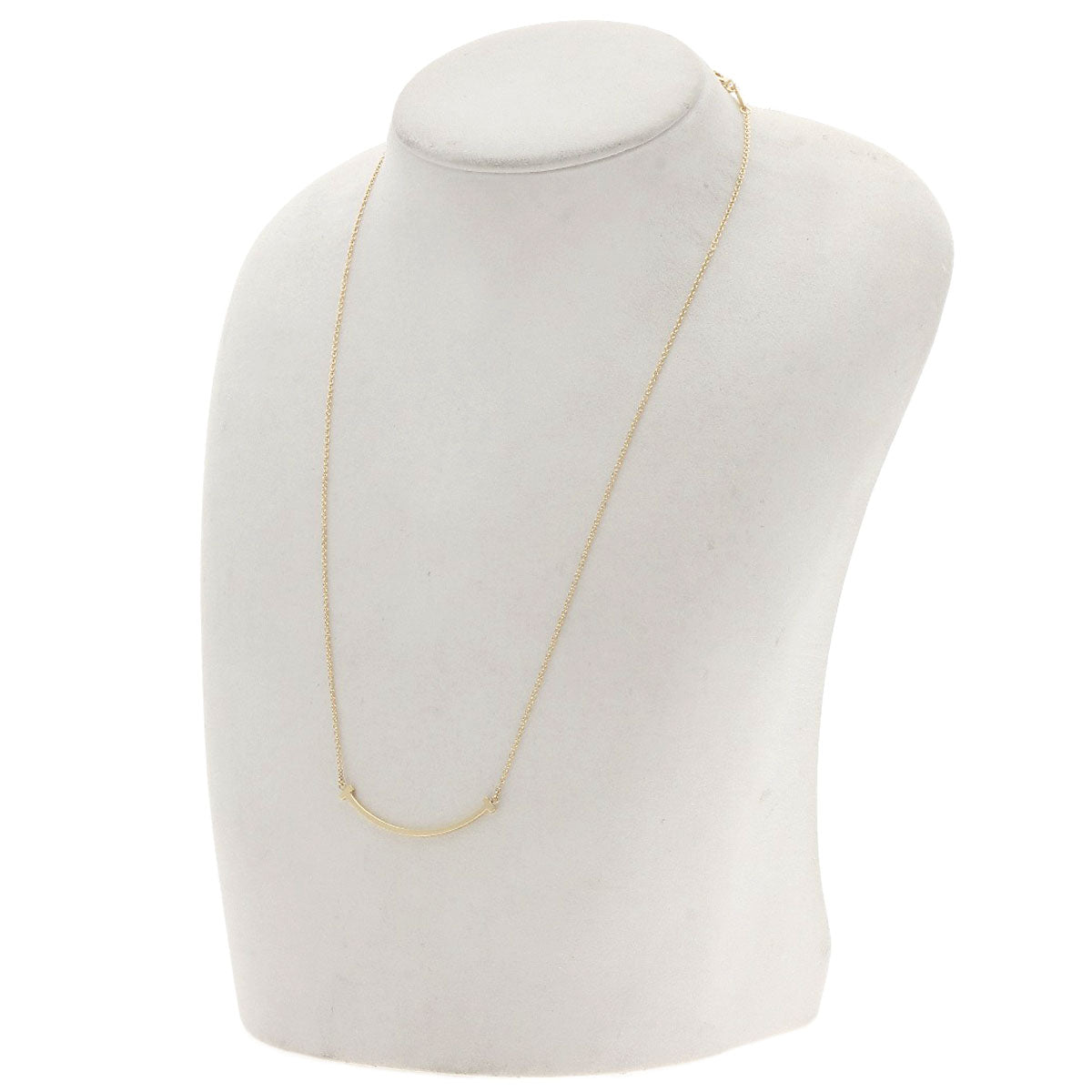 Tiffany&Co. Necklace 18K Yellow Gold Gold T Smile Small