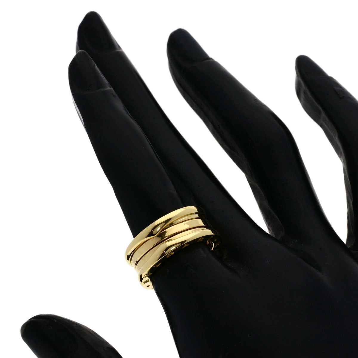 Bvlgari Ring 18K Yellow Gold Gold B-Zero1 B-Zero One 2 Bands #50