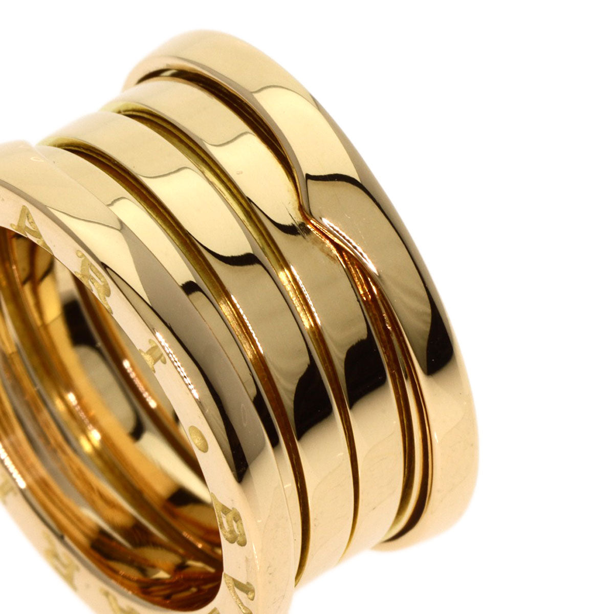 Bvlgari Ring 18K Yellow Gold Gold B-Zero1 B-Zero One 3 Bands #49