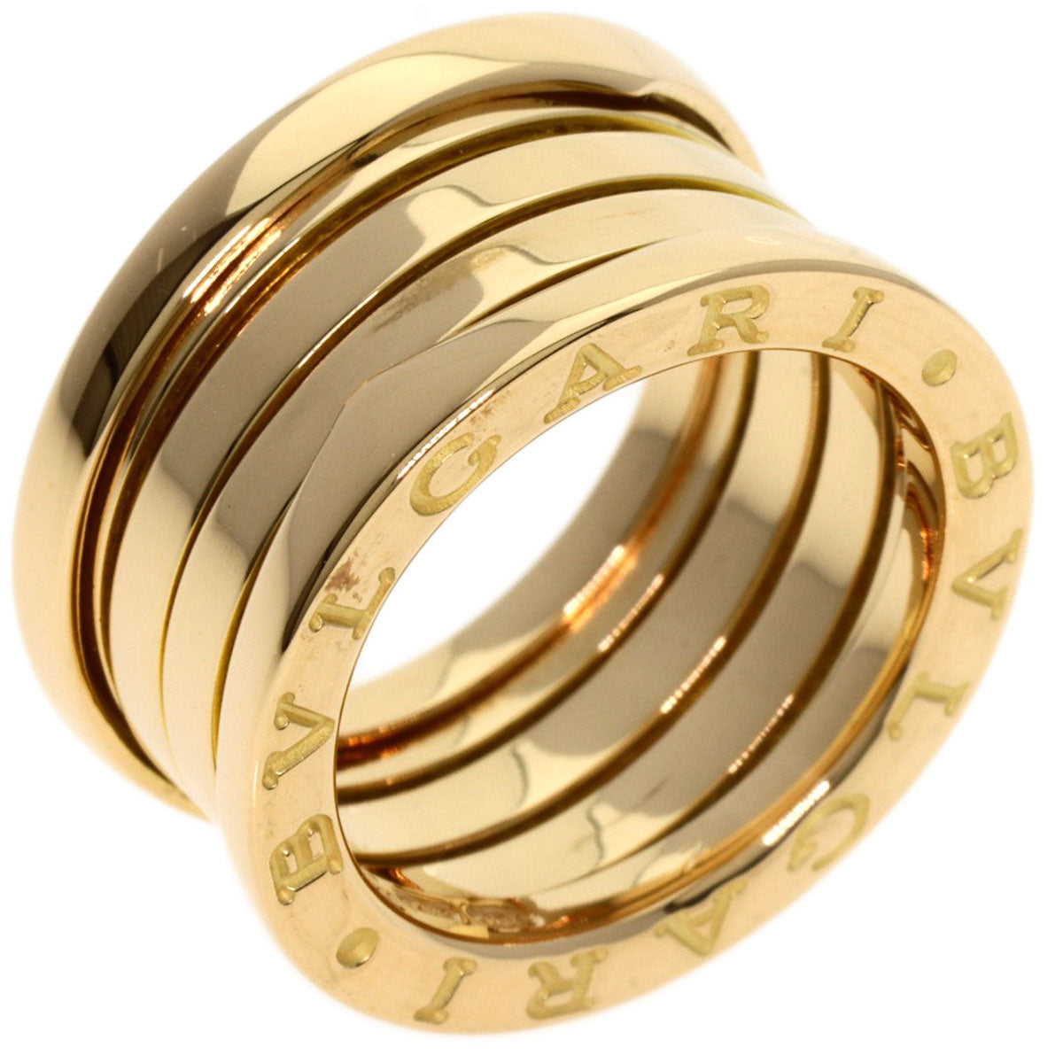 Bvlgari Ring 18K Yellow Gold Gold B-Zero1 B-Zero One 3 Bands #49