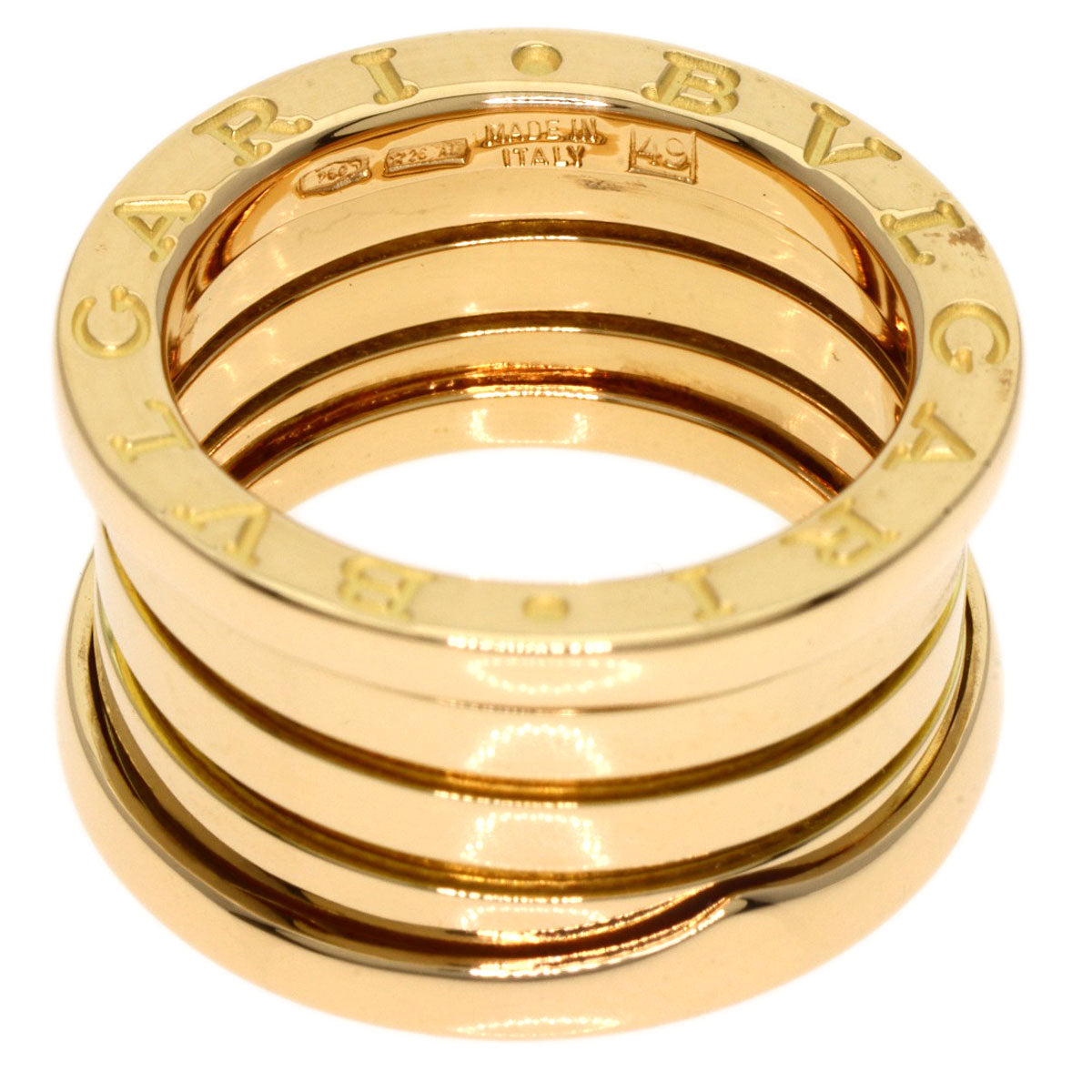 Bvlgari Ring 18K Yellow Gold Gold B-Zero1 B-Zero One 3 Bands #49